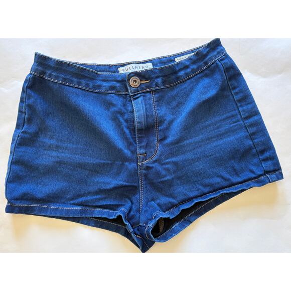 Bull Head Denim Co Dark Blue High-Rise Short Shorts SIZE 5 Stretchable - Picture 1 of 7